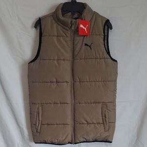Puma Men's Brown Quilted Vest